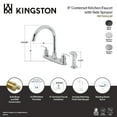thumbnail image 7 of Kingston FB7790SVLSP Serena Two-Handle 4-Hole 8" Centerset Kitchen Faucet with Side Sprayer in Matte Black, 7 of 7
