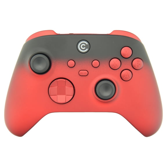 Designer Series Custom Wireless Controller for PC, Windows, Series X/S & One - Multiple Designs Available (Red & Black w/Red Inserts)