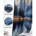 thumbnail image 3 of Navy Blue Mountain Kitchen Curtains Forest Pastoral Modern Art Cafe Short Curtains for Bathroom Blackout Window Curtain Grommet Small Window Treatment Tier Drapes for Bedroom Living Room 52"x45"x2, 3 of 9