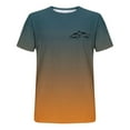 thumbnail image 2 of T-shirts Dégradé Montagne pour Femmes 2026 Été Décontracté Manches Courtes Col Rond T-Shirts Graphiques Randonnée Camping Hauts, 2 of 3