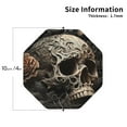 thumbnail image 2 of KLL Drink Coasters Set Octagon of 4,PU Leather Absorbent Coasters Set Decorative Coffee Cup Coasters Housewarming Gift for Home Decor-Vintage Pattern Flower Skull, 2 of 5