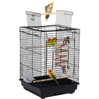 14 Small Parakeet Wire Bird Cage as Bird Travel Cage or Hanging Bird House  
