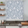 thumbnail image 4 of Blue Paisley Sheer Curtains 84 Inches Long, Ethnic Vintage Floral Botanical Abstract Light Filering Curtains, Breathable Simi Curtain Privacy Drapes for Living Room Bedroom Window Treatment, 4 of 9