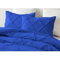 thumbnail image 3 of DNG Creations 3 Piece Diamond Ruffle Comforter 100% Egyptian Cotton, 800TC - Solid Royal Blue Colour - Super Soft 550 GSM All Season ( Oversized King - Size ), 3 of 6