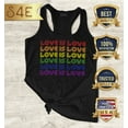 thumbnail image 2 of S4E Women's Love is Love Rainbow Gay Pride Racerback Slim Fit XX-Large Black, 2 of 4