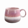 thumbnail image 2 of Ceramic Mug 20oz with Unique Kiln Fired Glaze Design, Premium Stoneware Coffee Cup with Comfortable Grip Handle for Home Kitchen or Office, Thick Wall Handcrafted Drinking Cup(Pink), 2 of 8
