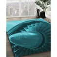 thumbnail image 3 of Ahgly Company Machine Washable Indoor Rectangle Transitional Dark Turquoise Green Area Rugs, 7' x 10', 3 of 7