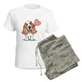 thumbnail image 5 of CafePress - Basset Heart Balloon Women's Light Pajamas - Women's Short Sleeve Print T-Shirt and Pants Light Cotton Pajama Set, 5 of 7