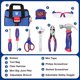 thumbnail image 4 of Juego de herramientas WORKPRO Kids Real Hand de 9 piezas con bolsa de almacenamiento azul, 4 of 7