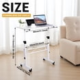 thumbnail image 3 of Moblie Standing Desk, Height Adjustable Sit Stand Table, Rolling Table Standing Desk Computer Workstations Pottable for Home Office, White, 3 of 6