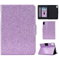 Jiahe Cover for iPad 10th Generation Case 10.9 Inch 2022, Girls Glitter Sparkle Bling with Cards Slot Stand Auto Sleep Wake up Smart Case Leather Cover for Kids, Purple