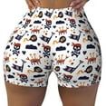 thumbnail image 2 of Honeii Pirate Theme Print Women's Workout Shorts, Gym Shorts for Active Wear, Sports Shorts,Women's Running Shorts,Quick Dry Athletic Shorts-Small, 2 of 8
