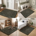 thumbnail image 5 of Area Rugs 4'x6'. Green Black Boho Carpet Runner Indoor Outdoor Rugs Home Decor Aesthetic, Retro Ethnic Tribe Abstract Art Non Slip Mats Washable Accent Rug for Living Room Bedroom, 5 of 8