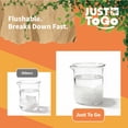 thumbnail image 3 of Toallitas húmedas desechables JUST TO GO tamaño viaje biodegradables 56 unidades, 3 of 9