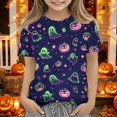 thumbnail image 5 of HAJWOH Halloween Shirts for Toddler Kids Girls 3/4 Sleeve Funny Graphic T-Shirt Casual Crewneck Tunic Tops Halloween Clothing, 5 of 7