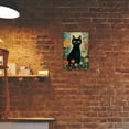 thumbnail image 6 of Room Decor 1pc, Black Cat &amp; Wildflowers Metal Iron Sign, 8x12 Inches, Rustic Antique Effect, Easy to Hang Wall Art for Home, Kitchen, Bedroom, Garden, Office, Hotel, Bakery Decor, 6 of 8