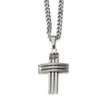 thumbnail image 1 of Stainless Steel Cross Necklace 24in, 1 of 3