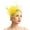 Yellow, variant on HJYCHN Elegant Women's Floral Pillbox Hat for Tea Party Wedding and Events Gold One Size