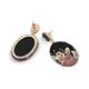 thumbnail image 3 of Elegant Women's Resin Oval Flower Dangle Earrings Rhinestone Set Jewelry Beige One Pair (h-3), 3 of 4