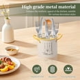thumbnail image 3 of FUYGRCJ Kitchen Utensil Holder Spatula Holder with Drain Holes and Removable Compartment, Multipurpose Spoon Organizer, Metal Utensil Rack for Kitchen Countertop, 3 of 11