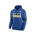 thumbnail image 3 of NCAA Pitt Panthers Men's Royal Stacked Cotton Fleece Pullover Hoodie, Up to Size 3XL, 3 of 3