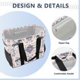 thumbnail image 4 of YAZAOO Mesh Beach Bags Totes Foldable Multiple Pockets Creatively Equestrian Floral Harmony Printed, 4 of 8