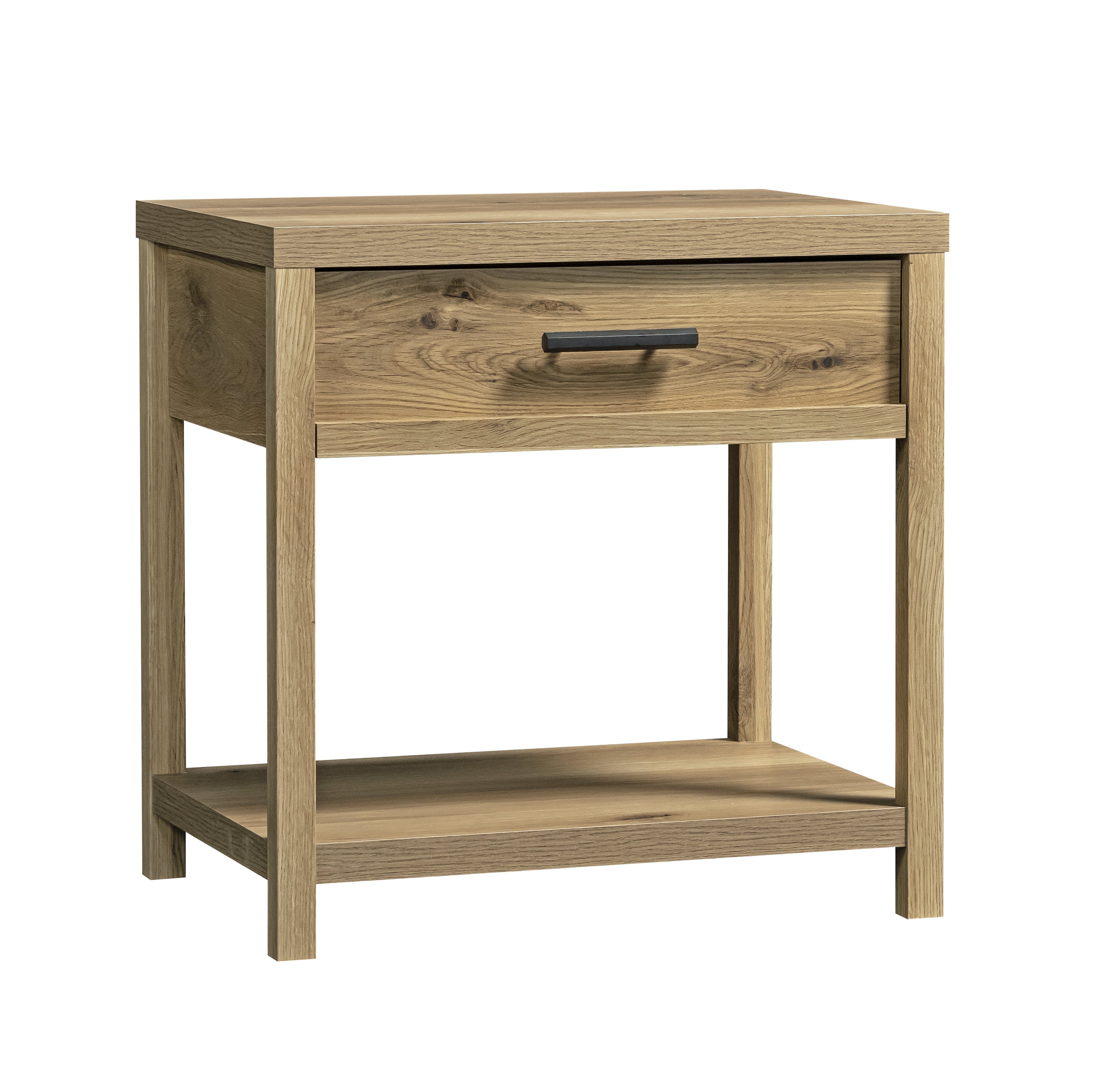 Erie Collection by Sauder 1-Drawer Nightstand with 2 USB A ports, Timber Oak Finish
