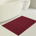 thumbnail image 3 of Alfombra de baño American Soft Linen, 43 x 61 cm, algodón, antideslizante, color burdeos, 3 of 9