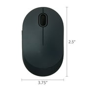 onn Wireless 5-button Mouse, 1600 DPI, 2.4 GHz USB-A Dongle, Gray