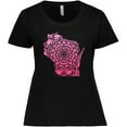 thumbnail image 3 of Inktastic Wisconsin Silhouette Mandala Women's Plus Size T-Shirt, 3 of 5