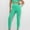 Mint Green, variant on Fashion Women Comfortable Casual Color Block Tight Fitting High Waist Lifting Buttocks Yoga Full Length Pants - Mint Green,Capri Leggings For Women