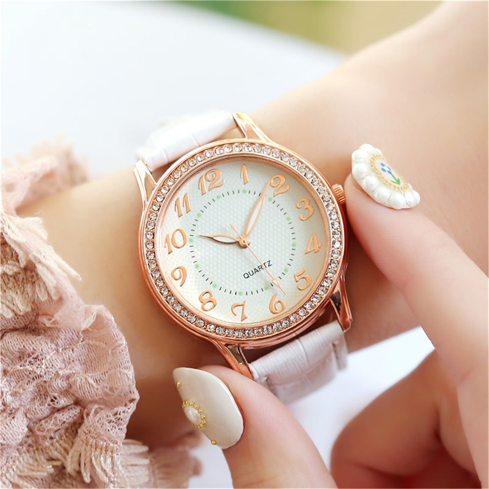 Yaman Watch for Women Ladies Diamond Luxury Watch Fashion Belt Watch glass 