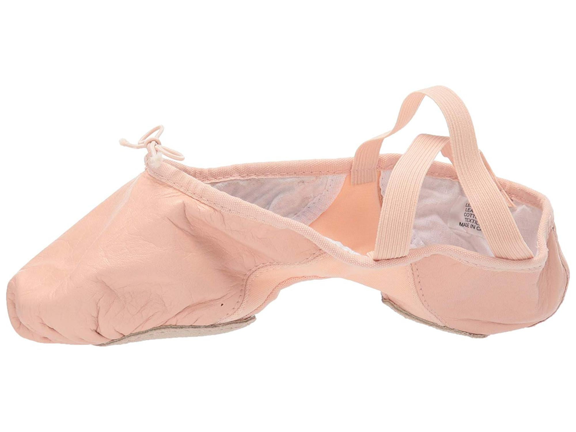 bloch pink leather ballet shoes