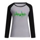 thumbnail image 1 of Hombres manga larga mangas raglán Casual Día de San Patricio cuello redondo verde cerveza electrocardiograma estampado pulóver camiseta blusa Pompotops oipoqjl4950, 1 of 3