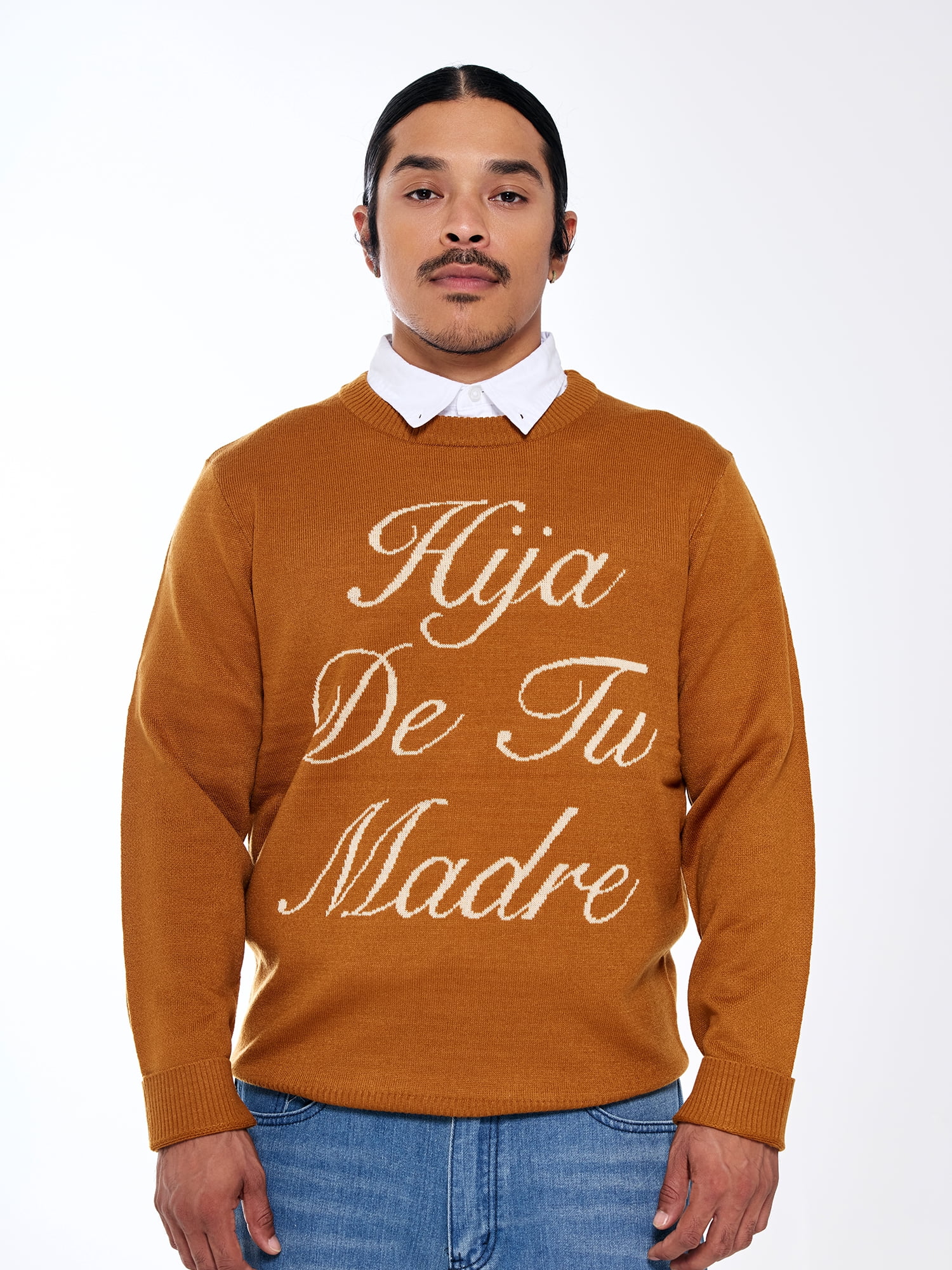 Hija De Tu Madre, Unisex Knit Sweater, Sacred Heart, Sizes XS-3XL