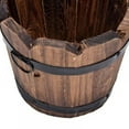 thumbnail image 4 of Retro Planting Flower Barrels Rustic Succulent Wavy Edge Planter Box Wood Barrels Flower Pot Plant Container Box 12*9*10cm, 4 of 12