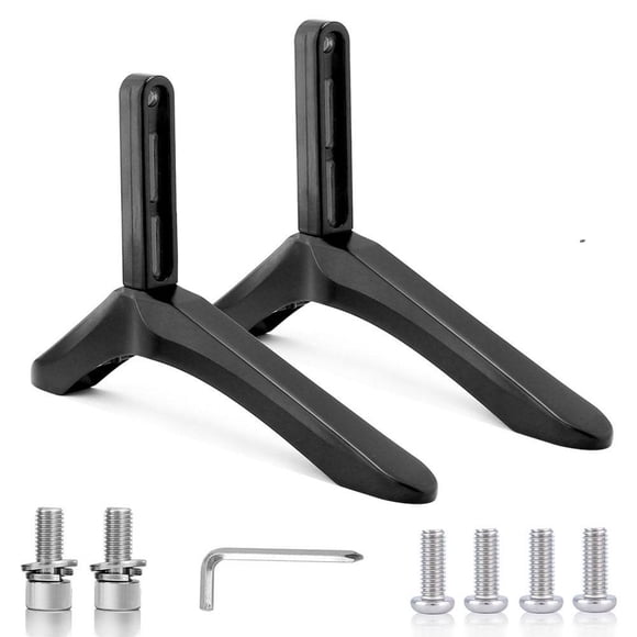 HLONK TV Base Pedestal Feet Universal Table Top TV Stand Mount Legs with Weight Capacity 45kg for Televisions with Mounting Holes Distance 5cm or Within 2cm S6D2