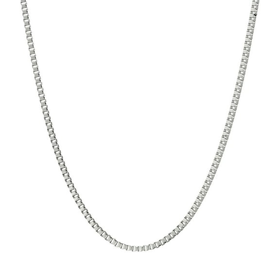 2.0 mm Box Chain in Stainless Steel Necklace - 18 Inches