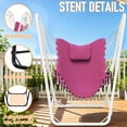 thumbnail image 4 of G TALECO GEAR Hammock Chair with Stand, Heavy-duty Hanging Chair with Stand, Sturdy Swing Chair Stand 350lbs, Hammock Chair Included, for Indoor Outdoor, Pink, 4 of 7
