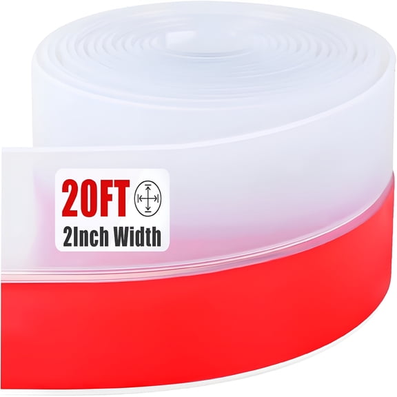 CCOCC Draft Seal Tape for Doors And Windows 2 in X 20 Ft Silicone Weather Stripping Extra Thick 2Mm Door Seal Strip with Strong Adhesive Draft Insulation Stopper Side Seal-Clear