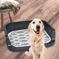 thumbnail image 6 of Open Top Pet Litter Tray Cat Potty Toilet Litter Pan Small Animals Training Pads Black, 6 of 8