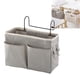 thumbnail image 5 of sweethay Bolsa de almacenamiento para cabecera de cama nórdica, cesta de cama de lino y algodón, organizador colgante para dormitorio, litera, Almacenamiento y organización del hogar Gris sweethay HA001656-01, 5 of 6