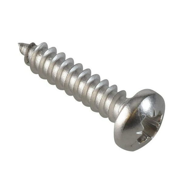 Forgefix Self-tapping Screws, Pozi, Pan Head, A2 Stainless Steel
