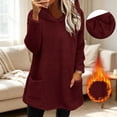 thumbnail image 2 of Meichang Womens Sherpa Fleece Hoodies Winter Soft Warm Fuzzy Pajama Pullovers Long Sleeve Loose Fit Casual Fluffy Hooded Sweatshirt with Pockets Loungewear, 2 of 9