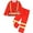 Red Firefighter, variant on ATAIKU 3-8Y Toddler and Little Boy Pajamas Set Kids Long Sleeve Tee and Pants Astronaut Sleepwear Boys 2-Piece Jammies