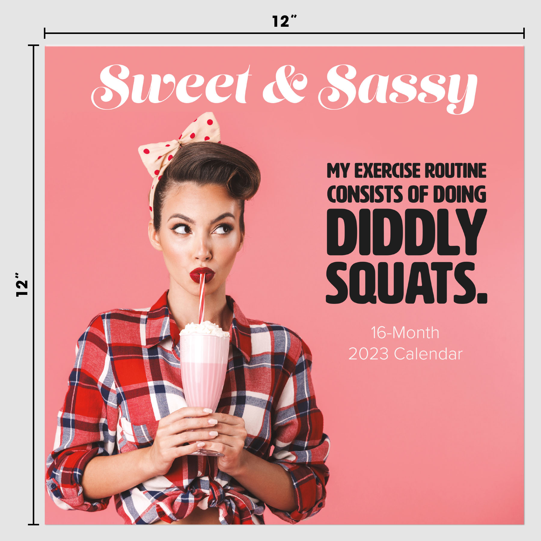Trends International 2023 Sweet & Sassy Wall Calendar & Magnetic Frame
