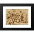thumbnail image 2 of Giovanni Benedetto Castiglione 24x18 Black Modern Framed Museum Art Print Titled - A Family in a Desert Landscape (Late 1640s), 2 of 5