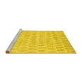 thumbnail image 2 of Ahgly Company Machine Washable Indoor Round Solid Yellow Modern Area Rugs, 6' Round, 2 of 4
