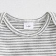thumbnail image 5 of Kaprioy Baby Boy Shorts Set Newborn Infant Summer Outfit Striped Half Button-up Short Sleeve Bodysuit Elastic Waist Shorts Baby Boys' Shorts Sets, 5 of 6