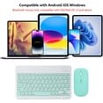 thumbnail image 3 of Innotech SC Combo de Teclado y Mouse Bluetooth Recargable Juego de Teclado de Mouse Inalámbrico Compacto Portátil Ultradelgado para Android Windows Tableta Teléfono Celular iPhone iPad OS/iOS 13 y Superior- LT Verde, 3 of 8